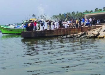 ICG brings missing boat Mercedes and its 11 fishermen to home port Thengapattanam