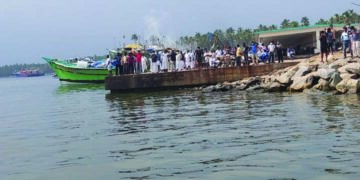 ICG brings missing boat Mercedes and its 11 fishermen to home port Thengapattanam
