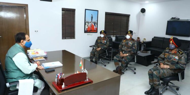 Lt Gen PS Minhas, GOC, Konark Corps, reviews functioning of Dhanvantri COVID Care Hospital