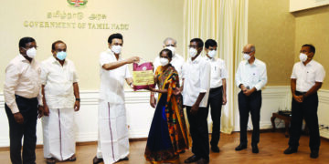 To mark the DMK Patriarch Kalaignar Karunanidhi’s 97-th birth day, TN CM Stalin launches COVID-19 relief hamper distribution, second payout