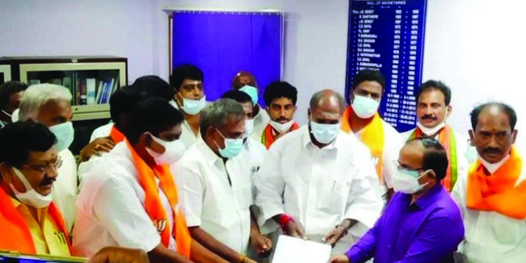 Puducherry Speaker election: BJP legislator files nomination