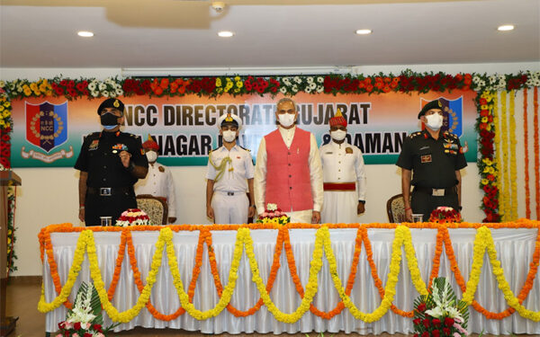 Governor Acharya Devvrat launches Gujarat NCC Directorate’s #EkMaiSauKeLiye Campaign Phase-4