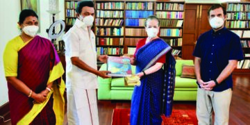 DMK Chief M K Stalin meets Gandhis in Delhi