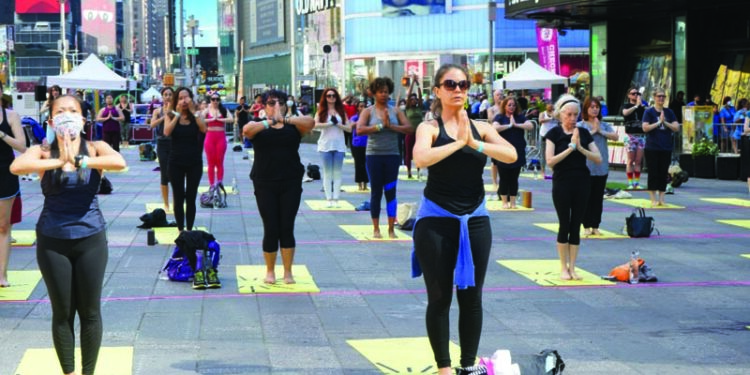 International Yoga Day: Over 3,000 people perform Yoga at iconic Times Square in US