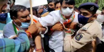 Over 100 Gujarat Cong leaders, workers detained for joining countrywide protests on fuel prices