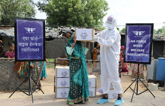 COVID-19: Air Force Wives Welfare Assn distributes 500 ration kits under community aid