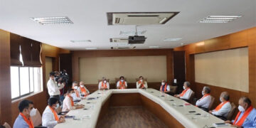 Gujarat BJP in-charge chairs party’s core group meeting to take stock of relief work done by cadres