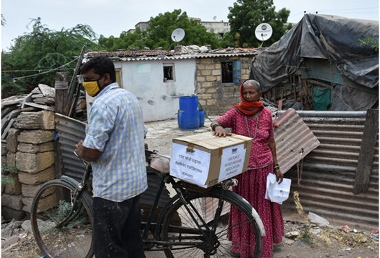 Air Force Wives Welfare Association Jamnagar distributes 500 packets of ration to needy families