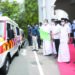 CM Stalin flags off 10 ambulances donated by Karur Vysya Bank at the Secretariat