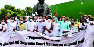 Rahul accuses PM, Shah of treason, demands SC appointed probe into Pegasus issue
