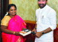 Telangana Governor & Puducherry LG Dr Tamilisai Soundararajan greets newly inducted Central Ministers