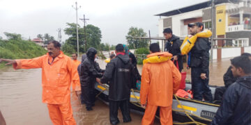ICG rescues 215 people from flood-affected districts of Maharashtra, Karnataka and Goa