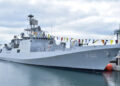 INS Tabar enters Port of Brest in France on July 12