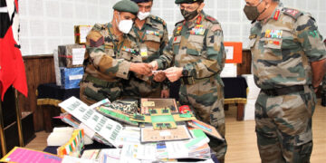GOC-in-C of Northern Command Lt Gen YK Joshi receives 30K greeting cards made by Gujarat NCC cadets