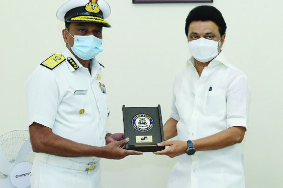 DG of Indian Coast Guard calls on TN Chief Minister Stalin