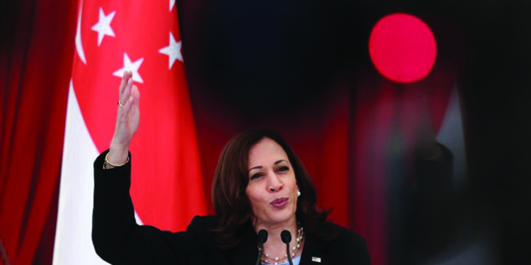 We are ‘laser focused’ on evacuation from Afghanistan, says Kamala Harris