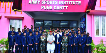 Rajnath Singh felicitates Defence Forces Olympians, renames ASI stadium after Neeraj Chopra