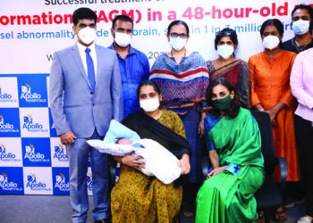 Apollo Children’s Hospital finds ‘Brain Vascular Malformation’ of baby before birth, saves life 48 hrs after birth