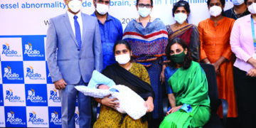 Apollo Children’s Hospital finds ‘Brain Vascular Malformation’ of baby before birth, saves life 48 hrs after birth