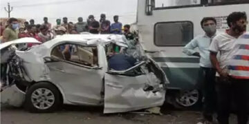 Four medical students killed in car-ST bus collision in Rajkot
