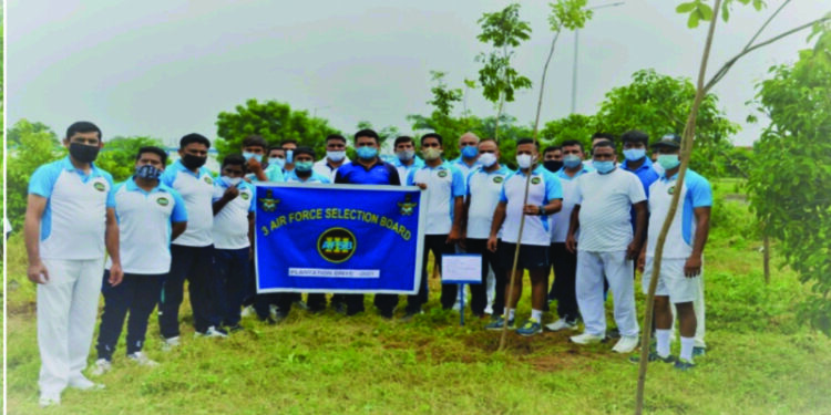 Air Force Selection Board Gandhinagar plants over 1,000 trees
