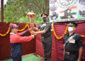 Swarnim Vijay Varsh Victory Flame reaches Military Station at Dhrangadhra in Gujarat