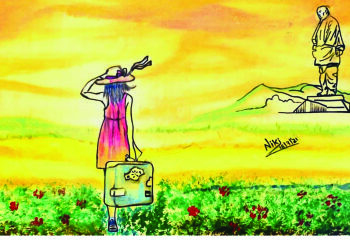 Gujarat Tourism official Niki Kathiriya’s paintings spreads a colourful message for solo travellers