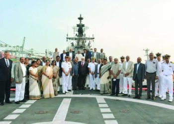 Madras HC CJI, Judges visits INS Rana
