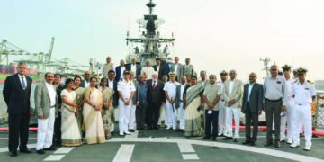 Madras HC CJI, Judges visits INS Rana