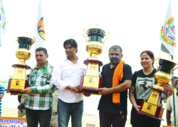 WFI chief felicitates First Beach Men & Women Wrestling National Champions