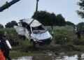 Naval diving team retrieves one body with sunken car in Rajkot village