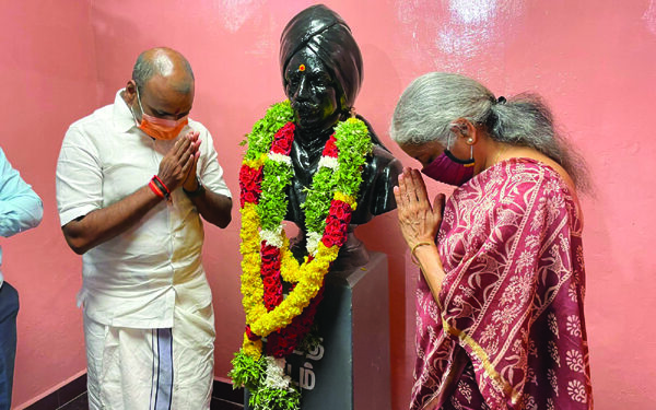 100th death anniversary: Sitharaman pays rich tributes to National poet Bharathi at his Ettayapuram memorial
