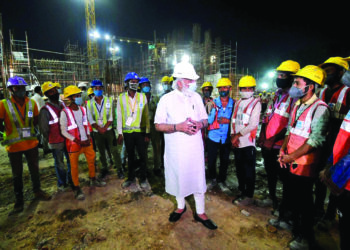 PM Modi visits new parliament building construction site