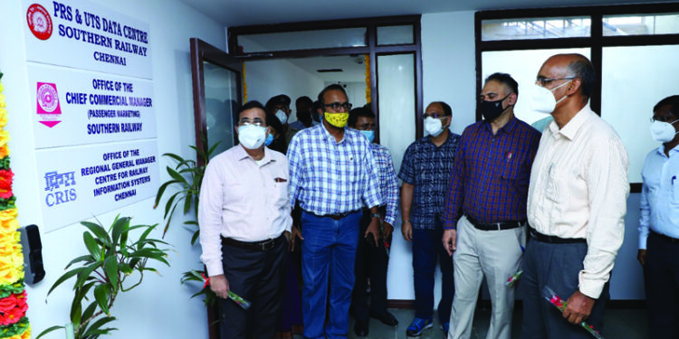 S Rly GM inaugurates new data centre for PRS, UTS ticketing at Moore Market Complex in Chennai