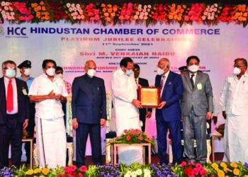 Platinum Jubilee Celebrations of Hindustan Chamber of Commerce: Centre, States must work as Team India for long-term revival of economy, says Vice President