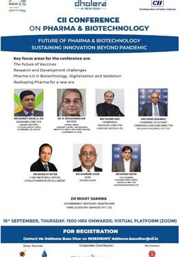Regns open for CII Gujarat, Dholera Industrial City’s conference on pharma & biotechnology