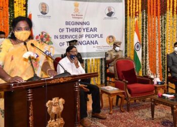 Telangana Guv releases coffee table book ‘One Among and Amongst the People’