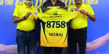 CSK honours Olympic gold medallist Neeraj Chopra with Rs 1 cr award, spl jersey