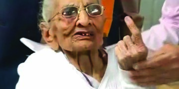 PM Modi’s nonagenarian mother performs her democratic duty, casts vote in Gandhinagar civic polls