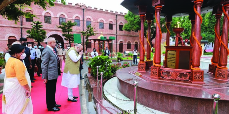 Home Minister Shah visits cellular jail in A&N Islands, pays homage to VD Savarkar