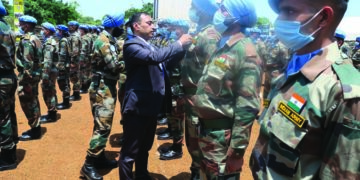 Over 800 Indian peacekeepers deployed with UNMISS honoured with prestigious UN medal