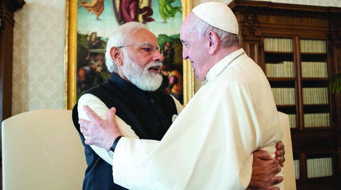 RSS, Catholic Bishops’ Council laud PM Modi, Pope Francis meeting in Vatican