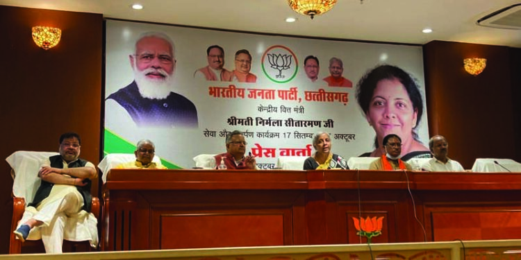 FM Sitharaman critical of Sonia Gandhi, says ‘loot’ is in Congress DNA