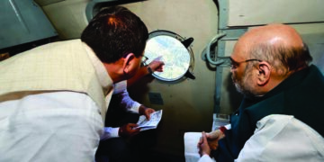 Amit Shah undertakes aerial survey of rain-ravaged Uttarakhand, relief & rescue ops continue in Kumaon region