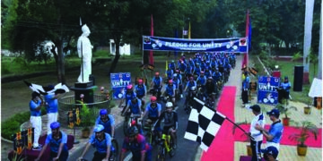 EME School, Air Defence Regiment hold Vadodara-Kevadia Relay Cycling expedition