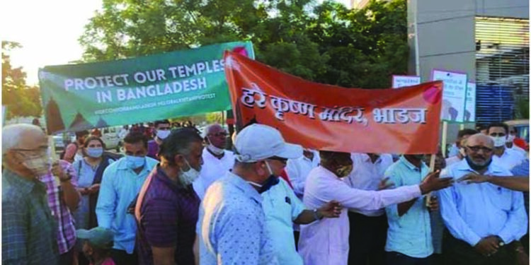 Hare Krishna Mandir holds peaceful Kirtan March, urges govt to protect Hindus in Bangladesh