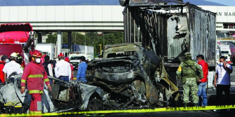 19 dead after truck crashes into cars at toll booth in Mexico