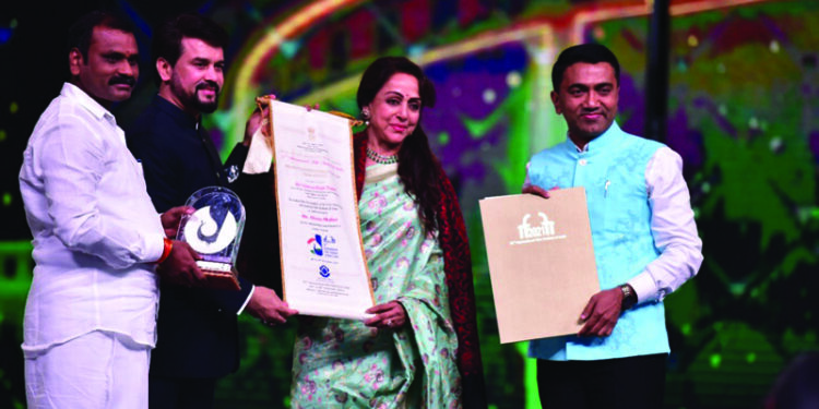 Indian Film Personality of the Year Award to veteran actor Hema Malini is an honour to TN: Union MoS for I&B Dr L Murugan