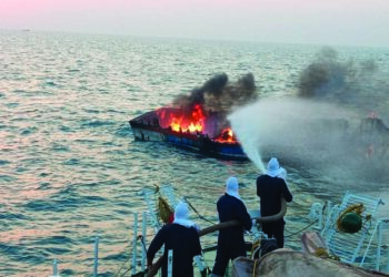 ICG rescues 7 fishermen from burning boat off Okha coast in Gujarat