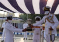 Rear Admiral Subir Mukherjee reviews passing out parade of 172 trainees of Merged Electrical Artificer Training